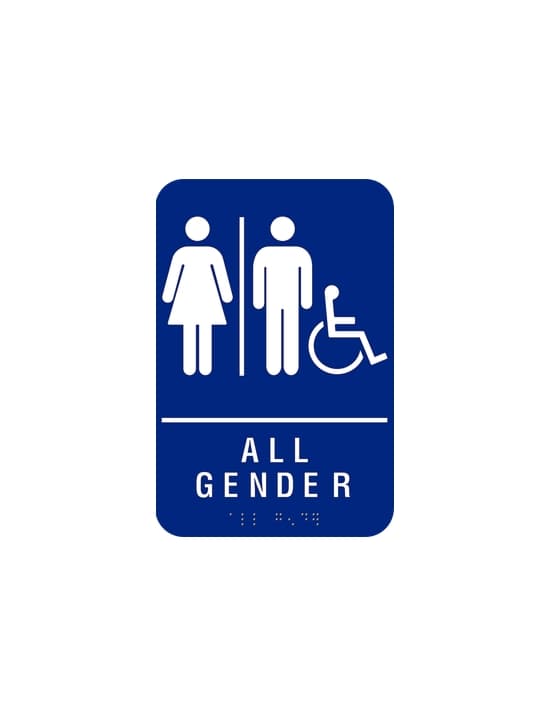 Handicap Restroom Signs (ADA) with Braille